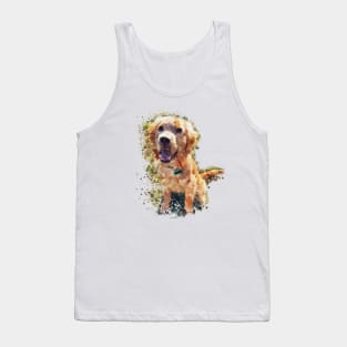 Golden Retriever watercolor Tank Top